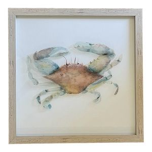 ❌SOLD❌ Blue Crab on painting on glass